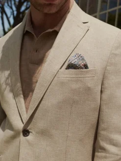 Next Pierre - Slim Fit (Slim Fit) - Blazer Blend en lin texturé New