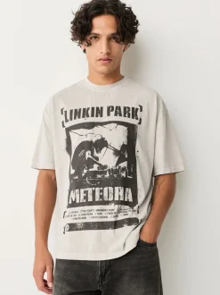 Next - Ajustement régulier - T-shirt imprimé graphique bande Pierre Linkin Park Best