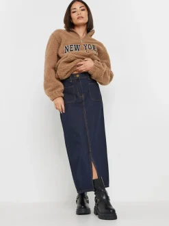 PixieGirl Petite 100{Jupes Mi-long à poches plaquées en coton Clearance