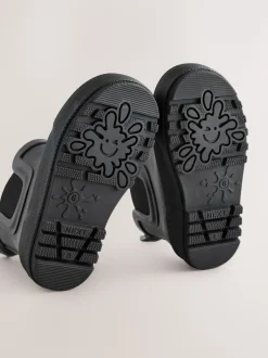 Next - Bottines en caoutchouc avec doublure chaude Plaine noire Clearance