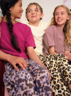 Next Plum/Marron - Lot de 3 pyjamas de jogging à imprimé animal (3-16ans)