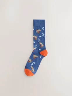 Next - Paquet de chaussettes à motifs 5 Poissons bleus Online