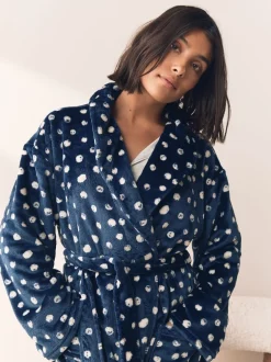 Next Polaire bleu marine - Peignoir ultra-doux New