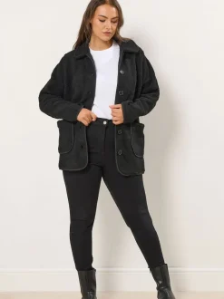 Yours Curve Polaire boutonnée sur le devant Clearance