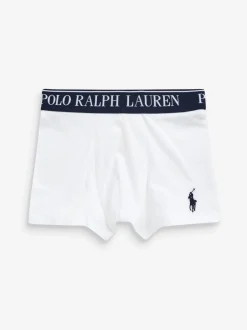 Polo Ralph Lauren Garçons Waistband Blanc Boxer 3 Lot Outlet