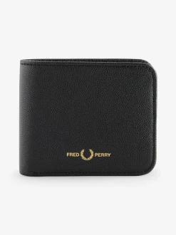 Fred Perry Portefeuille Scotchgrain noir en cuir Hot