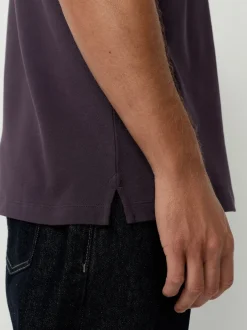 Next - Ajustement régulier - Polo Manches courtes Pique Pourpre foncé Hot