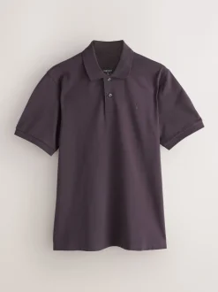 Next - Ajustement régulier - Polo Manches courtes Pique Pourpre foncé Hot