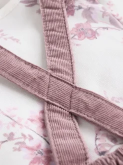 Next Pourpre/blanc - Ensemble 3 pièces en velours côtelé pour bébé, barboteuse, body à manches longues et collants (0mois-2ans) Outlet