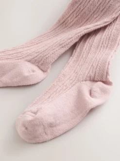 Next Pourpre/blanc - Ensemble 3 pièces en velours côtelé pour bébé, barboteuse, body à manches longues et collants (0mois-2ans) Outlet