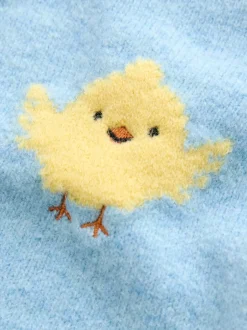 Next Poussin bleu - Pull col rond en maille (3mois-7ans) Sale