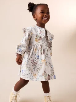 Next Pâques crème - Robe à col (3mois-7ans)
