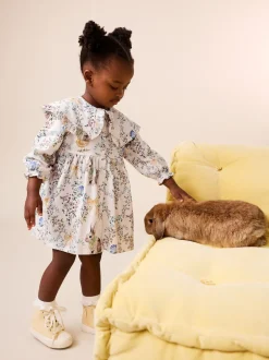 Next Pâques crème - Robe à col (3mois-7ans)