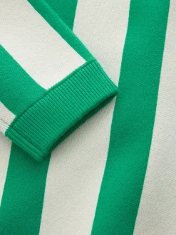 Next - Pull col rond en maille (3mois-7ans) Pretzel vert/écru Hot