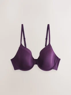 Next - Lot de 2 Soutiens-gorge A-E Smoothing Ultimate Comfort Prune violet/imprimé floral Clearance