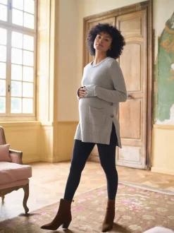 Seraphine Pull col rond en coton mélangé grossesse et allaitement New