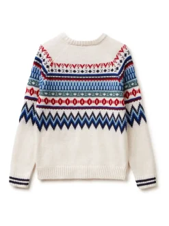 Benetton Pull en maille à motif jacquard Clearance