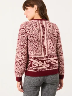 Fat Face Pull FatFace à col ras du cou en maille à fleurs Outlet