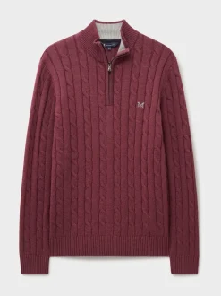 Crew Clothing Pull semi-zippé en câble Oarsman Hot