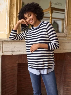 Seraphine Pulls et chemises de Grossesse et d'Allaitement en Coton Blend Hot