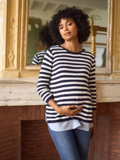 Seraphine Pulls et chemises de Grossesse et d'Allaitement en Coton Blend Hot