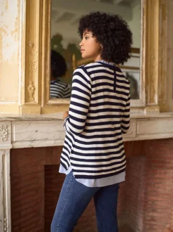 Seraphine Pulls et chemises de Grossesse et d'Allaitement en Coton Blend Hot