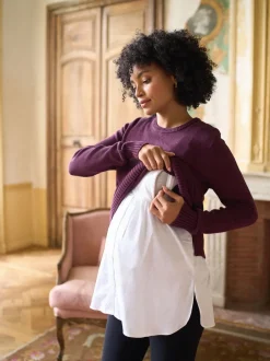 Seraphine Pulls et Chemises en Coton Blend Grossesse et Allaitement Clearance