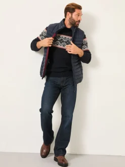 Fat Face Pulls FatFace Snowflake Fairisle en maille à Col rond Online