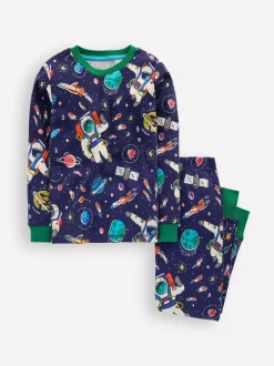 Boden Pyjama Space Snug Glow-in-the-dark New