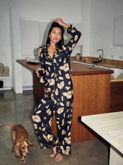 Never Fully Dressed Pyjama Charm en satin boutonné Online