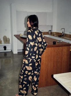 Never Fully Dressed Pyjama Charm en satin boutonné Online