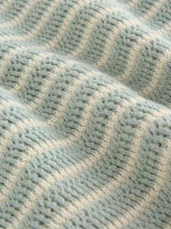 Next Rayé vert sauge - Ensemble haut et short en maille bébé (0mois-2ans) New