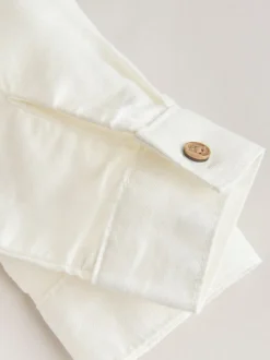 Next Rayure blanche/orange - Ensemble chemise et pantalon bébé (0mois-3ans) Clearance