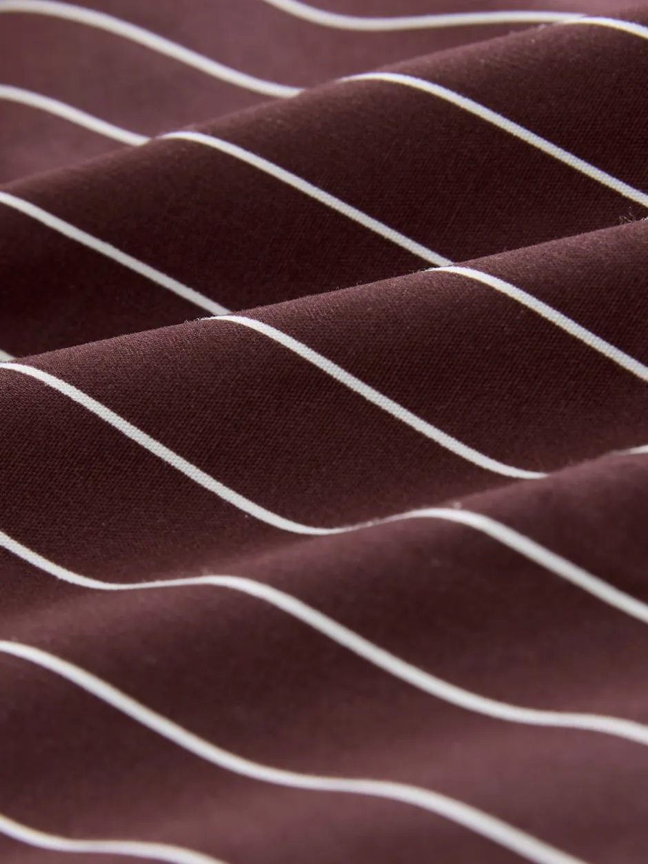 Next Rayure bleu marine/bordeaux - Lot de 2 chemises ajustées extensibles indispensables à manches longues Online