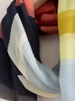 Next - Foulard plissé léger Rayure orange vif Hot