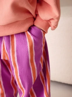 Next Rayure orange violet - Pantalon jambe Barrel (3mois-7ans) Hot