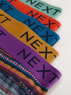 Next Rayures à pois bordeaux bleu marine - Lot de 5 - Slips riches en coton