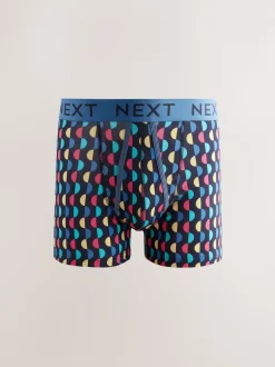 Next - Lot de 10 - Boxers avec ouverture sur le devant Rayures à pois pop bleu marine Online