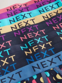Next - Lot de 10 - Boxers avec ouverture sur le devant Rayures à pois pop bleu marine Online