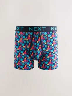 Next - Lot de 10 - Boxers avec ouverture sur le devant Rayures à pois pop bleu marine Online