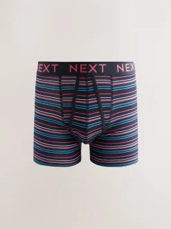 Next - Lot de 10 - Boxers avec ouverture sur le devant Rayures à pois pop bleu marine Online