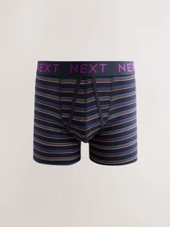 Next - Lot de 10 - Boxers avec ouverture sur le devant Rayures à pois pop bleu marine Online