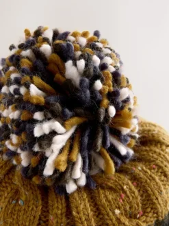 Next Rayures maille torsadée - Bonnet à pompon Sale
