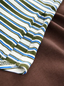 Next Rayures marron chocolat et verte - Lot de t-shirts d’allaitement de maternité 2 Discount