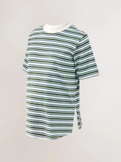 Next Rayures marron chocolat et verte - Lot de t-shirts d’allaitement de maternité 2 Discount