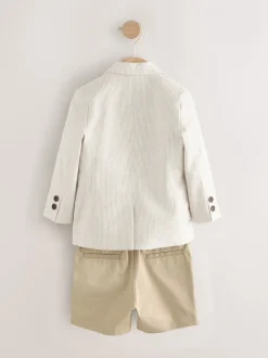 Next Rayures neutres - Ensemble blazer, t-shirt et short (3mois9ans) Best