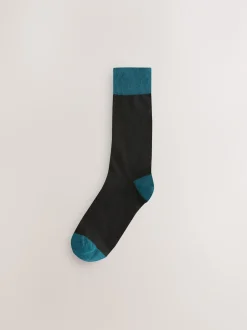 Next - Lot de 7 - Chaussettes riches en coton pour homme Rayures noires