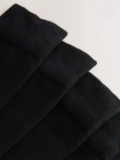 Next - Lot de 7 - Chaussettes riches en coton pour homme Rayures rugby noires Sale