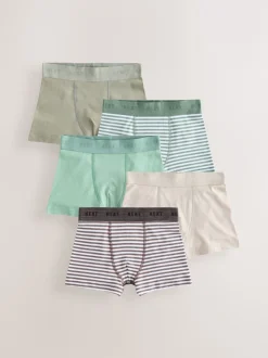 Next - Lot de 5 malles à motif junior (1.5-16ans) Rayures vertes/écrues Sale
