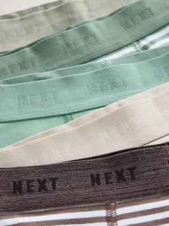 Next - Lot de 5 malles à motif junior (1.5-16ans) Rayures vertes/écrues Sale